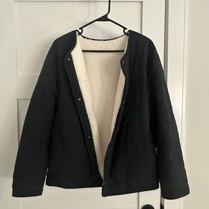 Uniqlo Women's Pile Lined Fleece Quilted Reversible Jacket